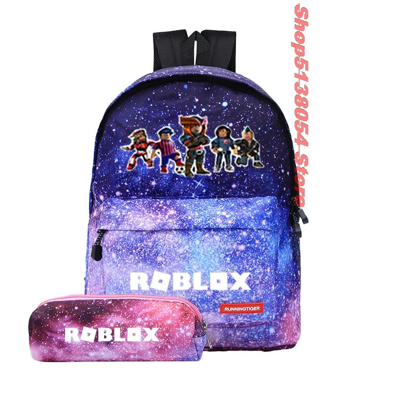 

Robloxer game casual backpack for teenagers Kids Boys 2-piece set School Bags travel Shoulder Bag Unisex Laptop Bags