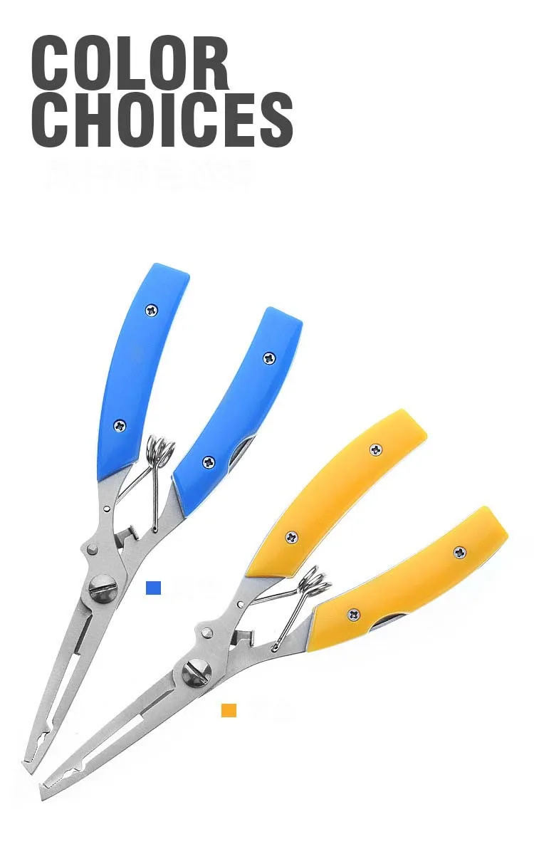 Aluminum Fishing Pliers Braid Cutters Split Ring Pliers Hook Remover Fish Holder Fishing Lanyards Lip Grips Tackle Fish Tools