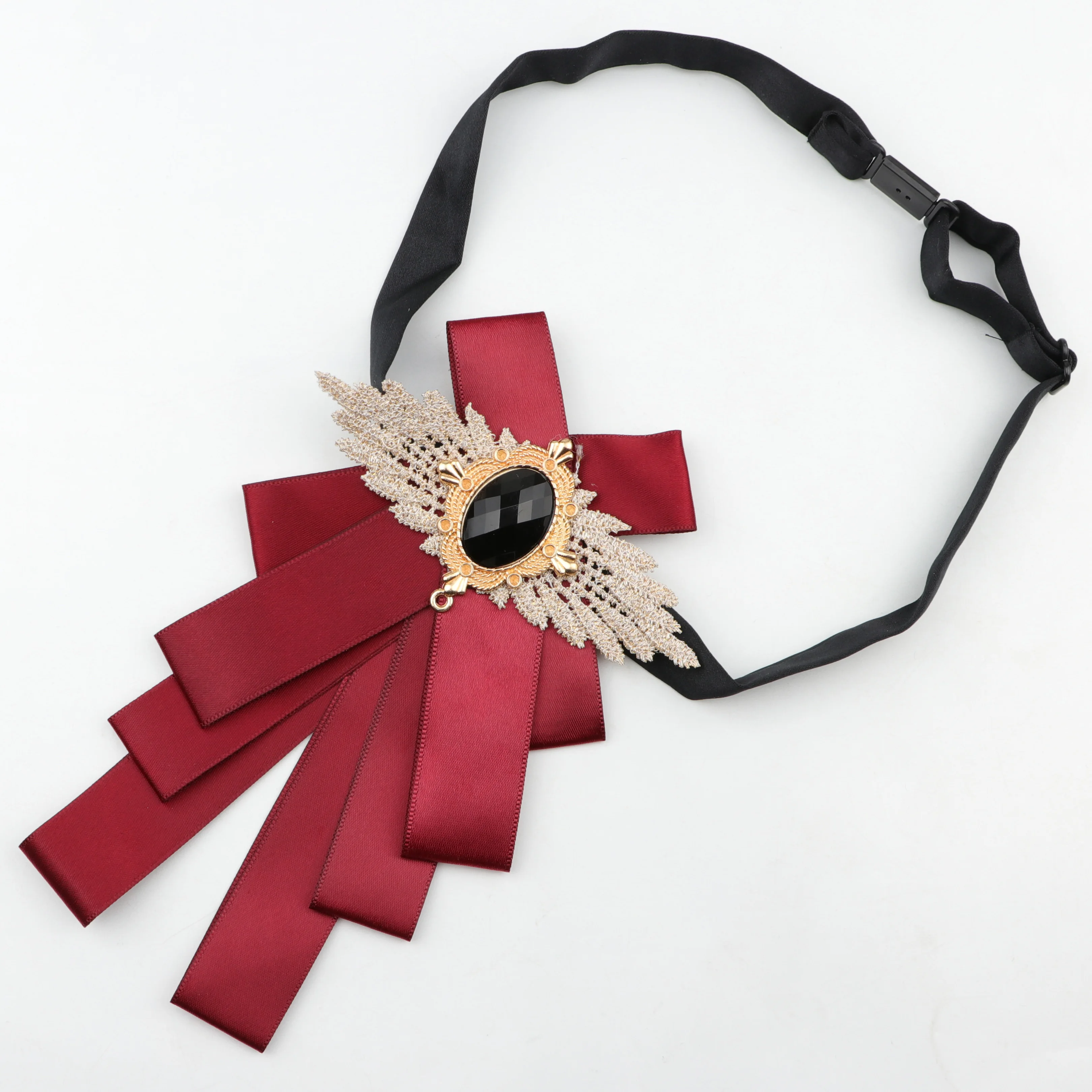 Woman Big Bowtie Fashion Pretty Ribbon Solid Color Butterfly Bowknot Bow Tie Polyester Cravat Pin Lapel neck tie