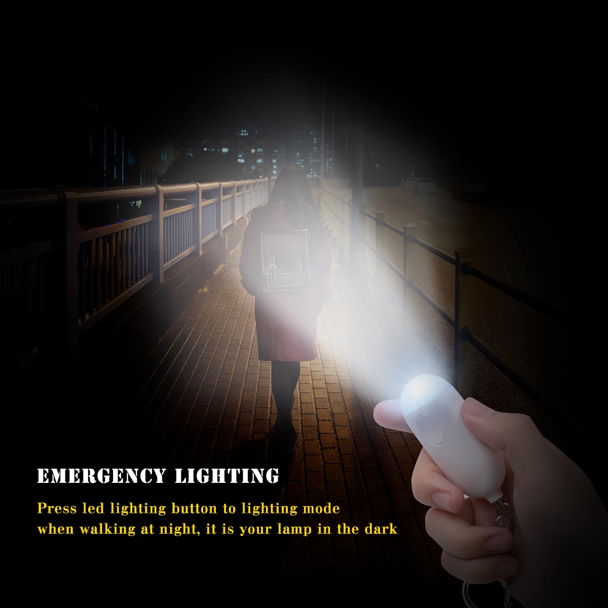 Self Defense Alarm 130dB Rechargeable Girl Women Security Protect Personal Safety Scream Keychain Emergency Alarm LED Flashlight