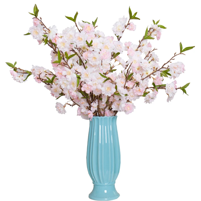

90cm Artificial Cherry Blossoms Flowers Tree Silk Long Stem Flower Branch For Wedding Landscape Wall Table Home Party Decoration