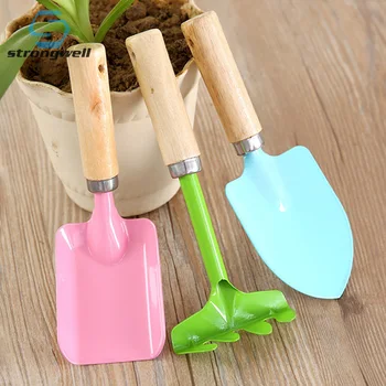 

Strongwell Nordic Gardening Tools Set Of 3 Piece Mini Shovel Rake Wooden Handle Potted Flower Shovel Garden Home Decoration Gift
