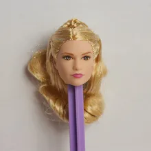 Черная леди красочные парик кукла игрушка голова принцесса кукла голова девочка DIY туалетный волос игрушки Дети Макияж DIY игрушка девочка подарки на день рождения