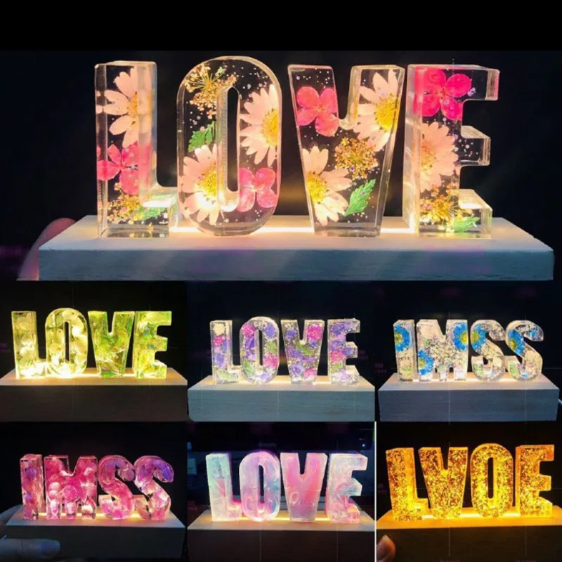 

1PC Large Capital 26 English Letter Silicone Mold DIY Crystal UV resin Drop Glue Mold handmade Jewelry Tool