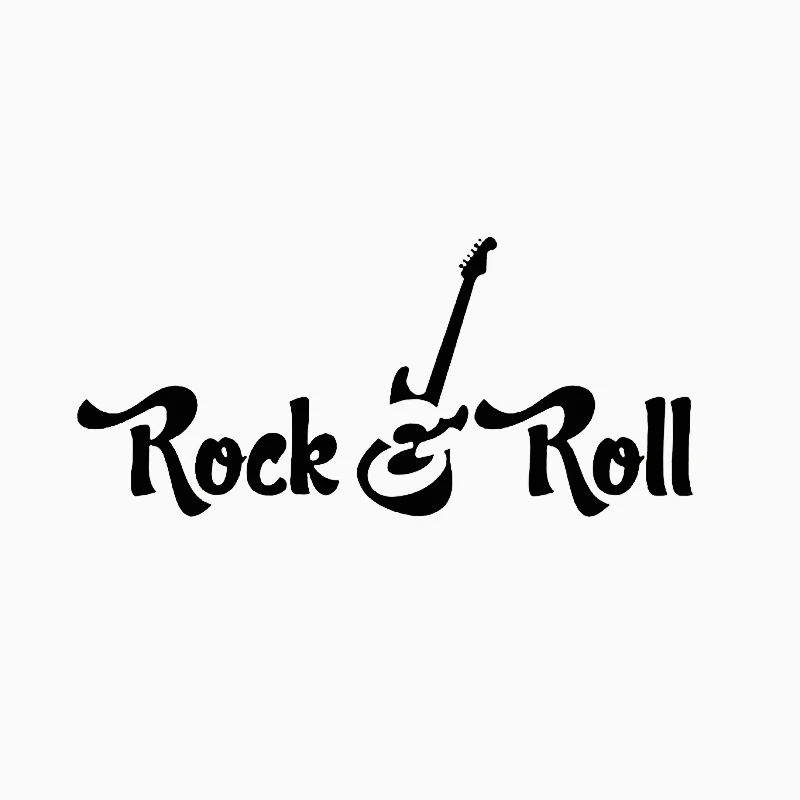 Creative Personality Fashion Rock N Roll Guitar Music Studio Cool Decoration Accessories PVC Reflective Auto Motorcycle Sticker |