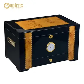 

VOLENX Cigar Cabinet with Humidifier and Hygrometer Luxury Humidor for Club Desktop Double Layer Cigar Box