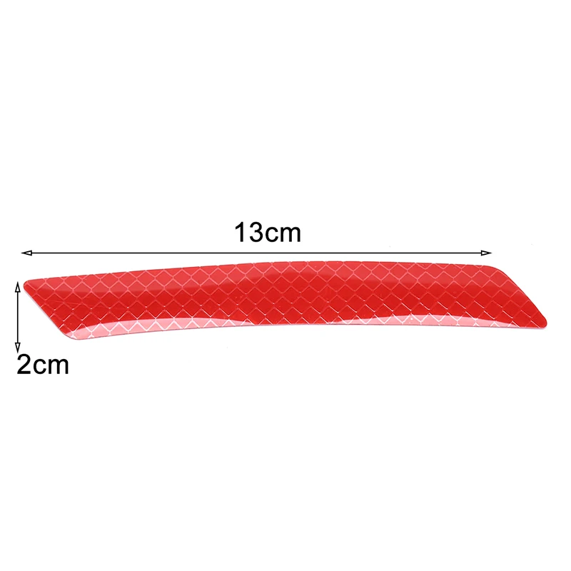 1Pair Reflective Warning Strip Tape Car Bumper Reflective Strips Secure Reflector Stickers Decals Car Styling 13*3cm