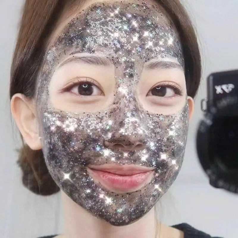 new star mask smooth moisturizing glitter gold peel off black