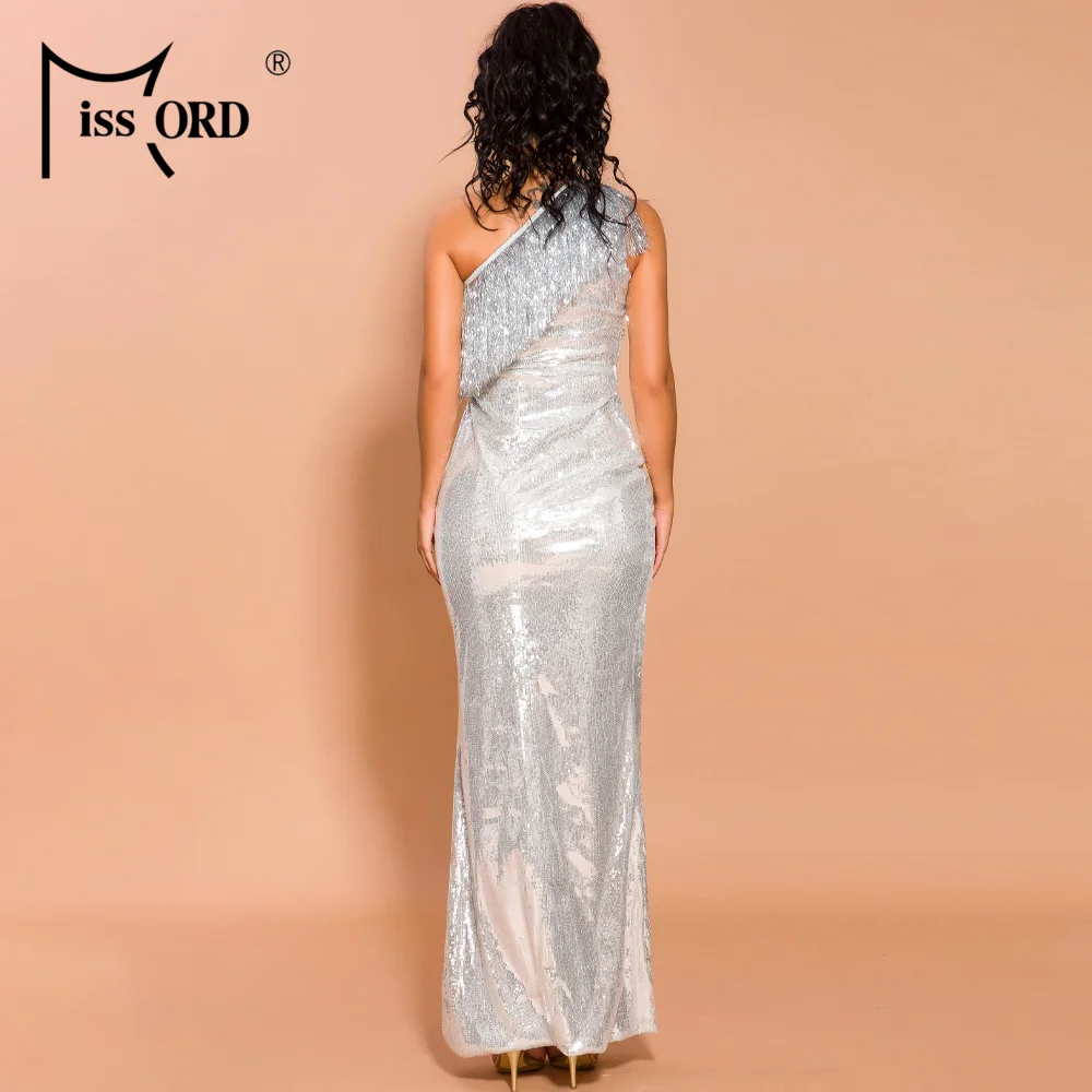 Missord 2019 осенне зимние женские сексуальные асимметричные платья с открытыми