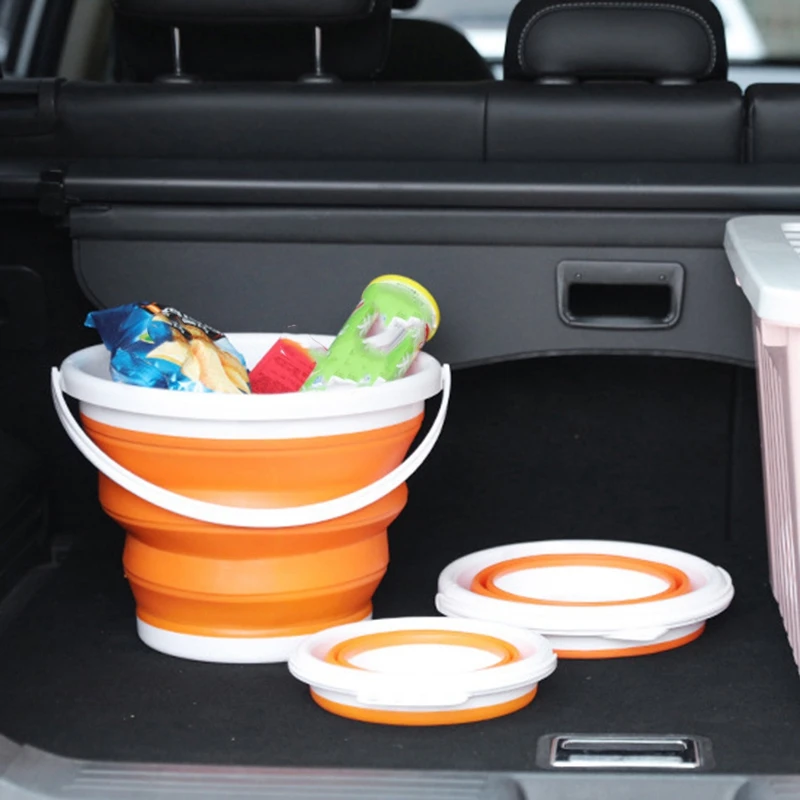 Portable Folding Bucket Foldable Basin Tourism Outdoor Folding Bucket Fishing Camping Car Wash Bucket Outdoor Camping