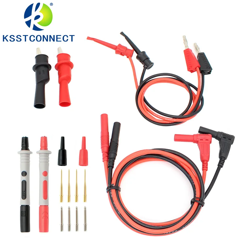 Dmm04 Test Lead Kit Probe Banana Plug To Test Hook Cable Replaceable