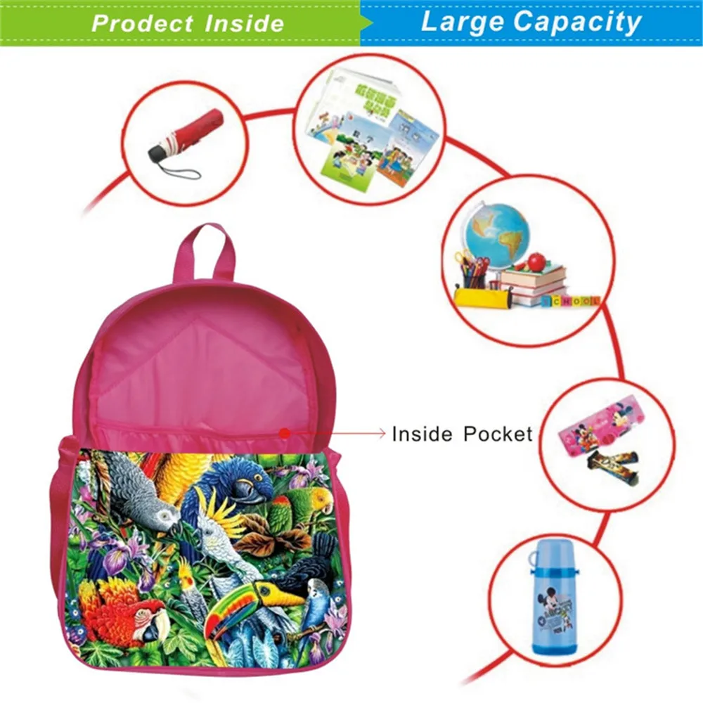Customize Your Logo Name Image Toddlers Backpack Baby Kindergarten Backpack Cartoon Children School Bags Kids Gift Bags 16 Inch