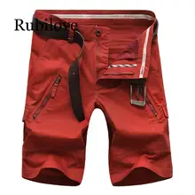 Rubilove Новое поступление модные мужские шорты Карго прямые свободные модные хлопковые мужские короткие брюки низ размера плюс