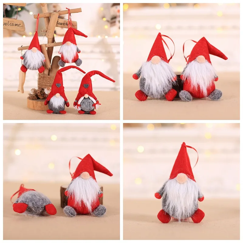 Gnome Рождественский орнамент плюшевые куклы Tomte настольная игрушка Санта праздничные фигурки украшение подарок