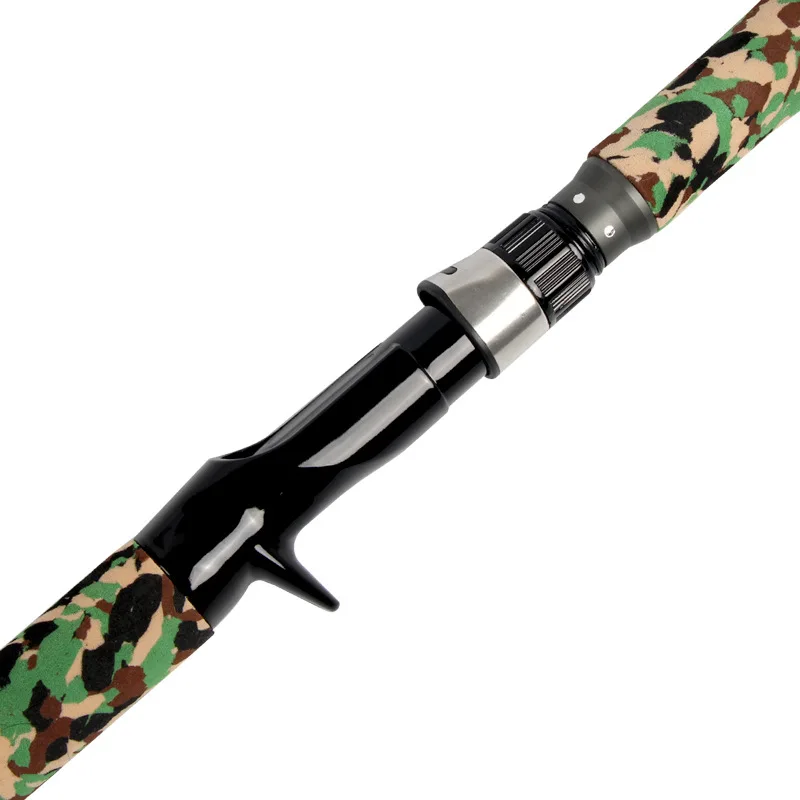 Bassland snakehead Fishing rod 2.4m casting H action EVA handle Carbon Fiber Camouflage rod travel fishing rod fishing gear