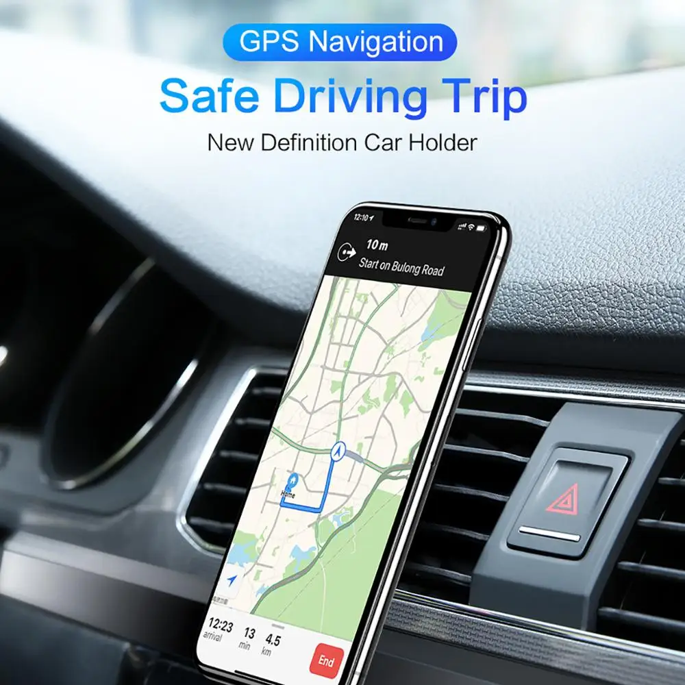 Fiuzd металлический магнитный автомобильный держатель для телефона миниатюрное вентиляционное отверстие зажим Крепление магнит подставка для мобильного телефона iPhone XS Max Xiaomi смартфоны в автомобиле