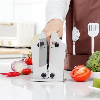 

V-shaped Knife Sharpener Household Handheld Knife Sharpener with Base Multi-function Knife Fast Blades Sharpened Kitchen Gadgets