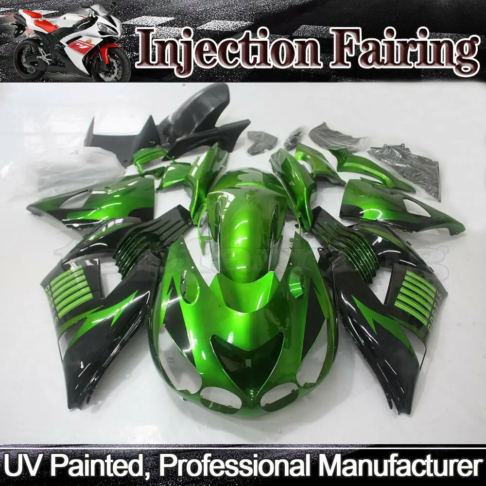 

New Green Fairing Set Injection for 2006-2011 Kawasaki ZX-14R ZZ1400 ZX 14R ABS