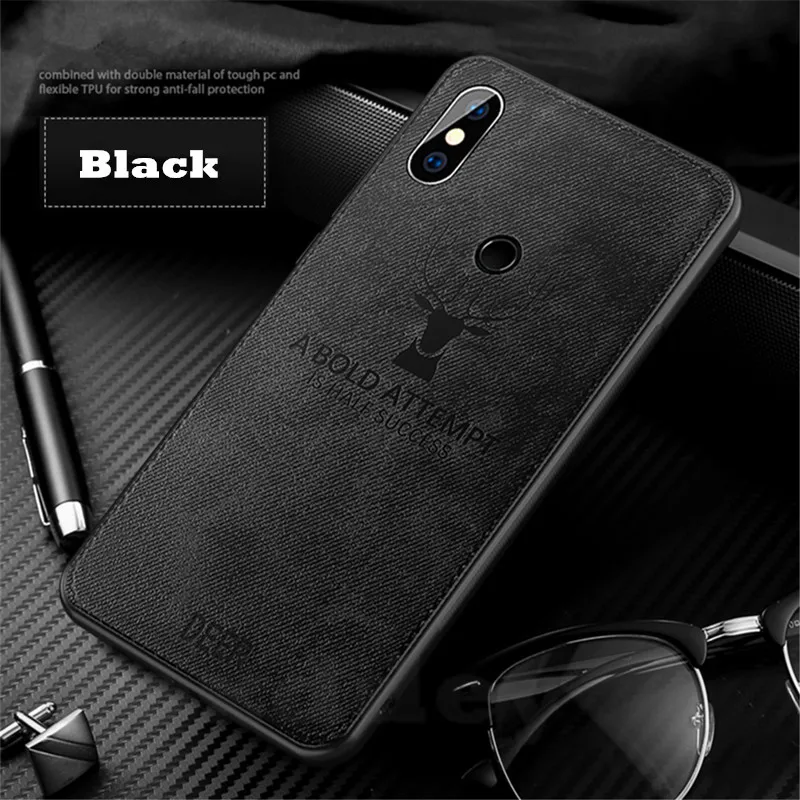 Cloth Phone Case For Xiaomi Mi 6 A1 A2 Lite A3 Max 2 3 Mix 2S Redmi 5A 6A 7A S2 Note 4 4X 5 7 Pro 3D Deer Cover Protective shell xiaomi leather case glass