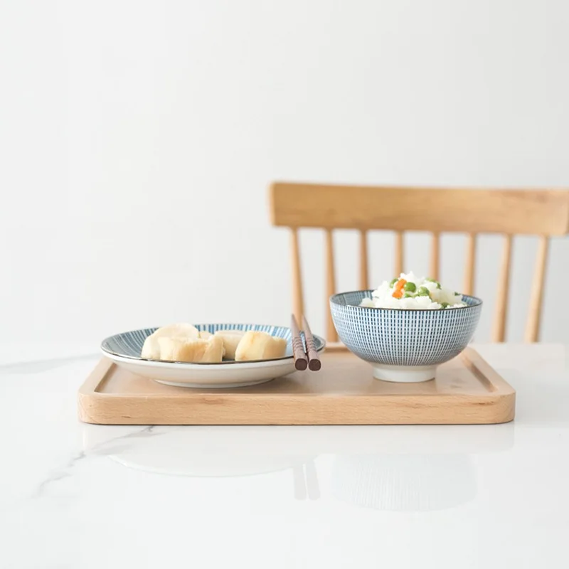 Деревянная прямоугольная обеденная тарелка Западная еда прямоугольные круглые углы закуска сервировка десерта поднос держатель для еды поднос для хранения