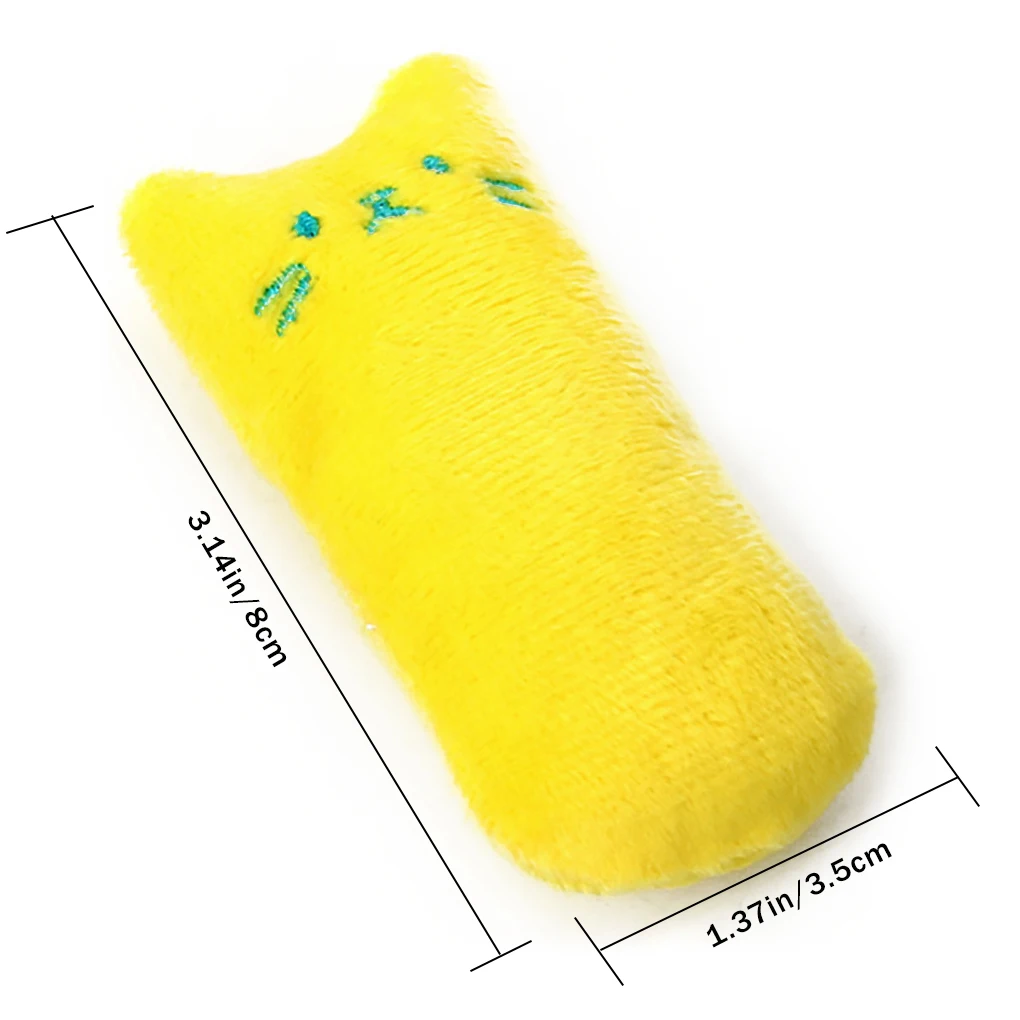 Teeth Grinding Catnip Toys Scratch Little Finger Pillow Crazy Pet Chewing Toy Funny Interactive Plush Cat Toy