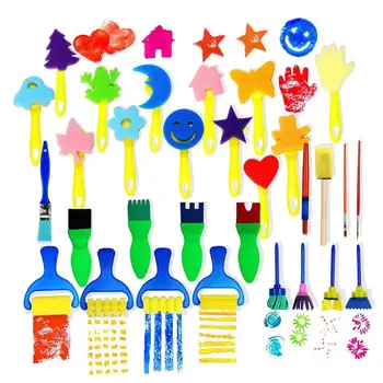 

Children Sponge Paint Brushes Drawing Tools Kids Flower Graffiti Art Drawing Early Painting Toys Tool School Supplies kids gifts