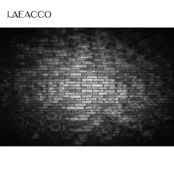 

Laeacco Dark Black Brick Wall Texture Pattern Party Decor Photographic Background Photography Backdrop Photocall Photo Studio
