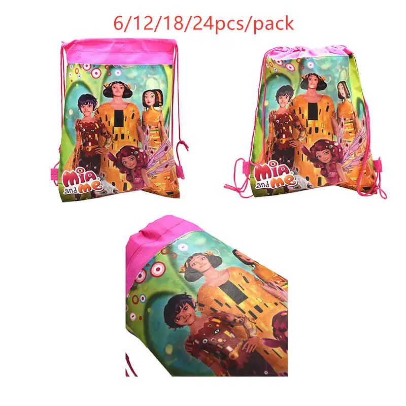 Dessin Anime Mia Et Moi Pour Enfant Fete D Anniversaire Decoration Fournitures Non Tisse Tissu Bundle Ecole Sac A Dos Cordon Cadeau Sac Voyage Aliexpress