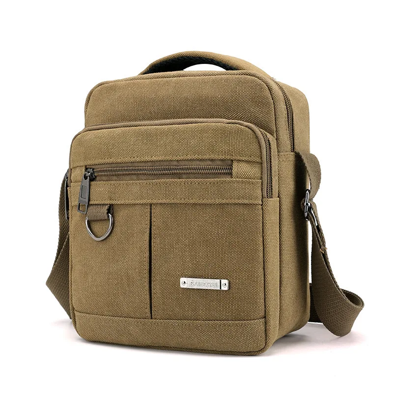 

Canvas Bag Men's Messenger Bag Casual Shoulder Bag School Bag Korean-style Cloth Bag Men's Bag Oblique Bag