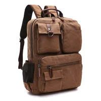 Men Laptop Backpack Rucksack Canvas School Bag Travel Backpacks for Teenage Male Bagpack Computer Knapsack Bags Computer Bag 2