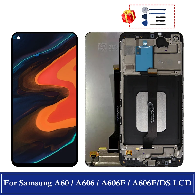 Оригинальный Для SAMSUNG Galaxy A60 дисплей A606 A606F/DS ЖК-экран сенсорный дигитайзер в сборе