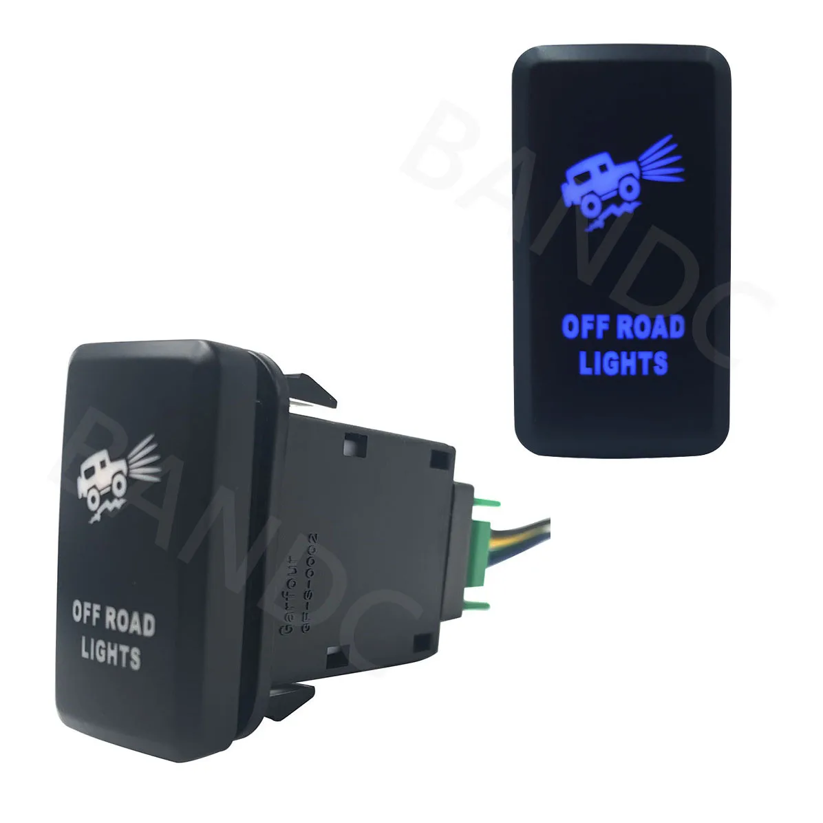 Lampada A Led Blu, 3Amp 12V Car Off Road Lights On Off Spst Push Switch Con Cavo Jumper Per Toyota Fj Cruiser 2010-2013, Ricambi Auto