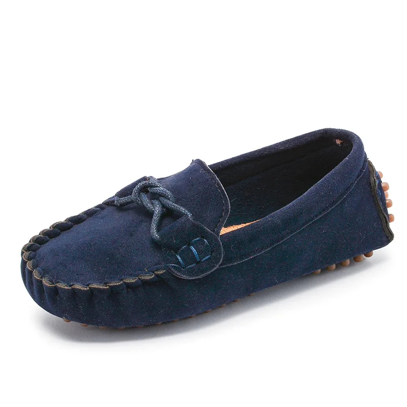 crianças sapatos de couro clássico all-match loafers