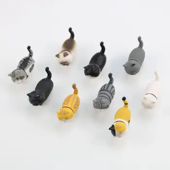 

Cute 9 piece set small capsule doll cat mini landscape decoration cake decoration home accessories