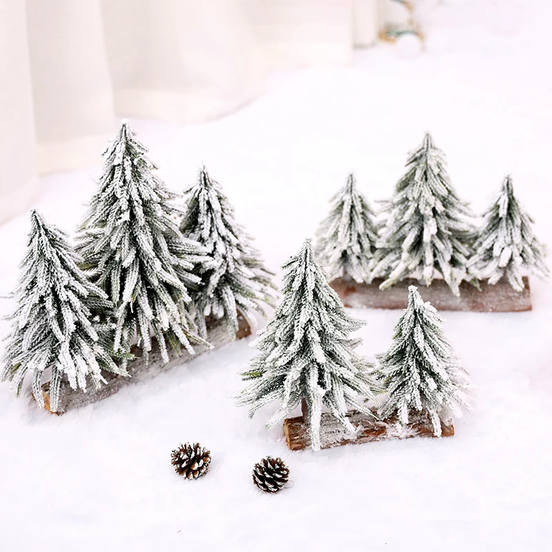 Artificial Christmas Tree Ornament Desktop Decoration Xmas for Mall Window Snow Spruce Decor Christmas Decorations for home 2019