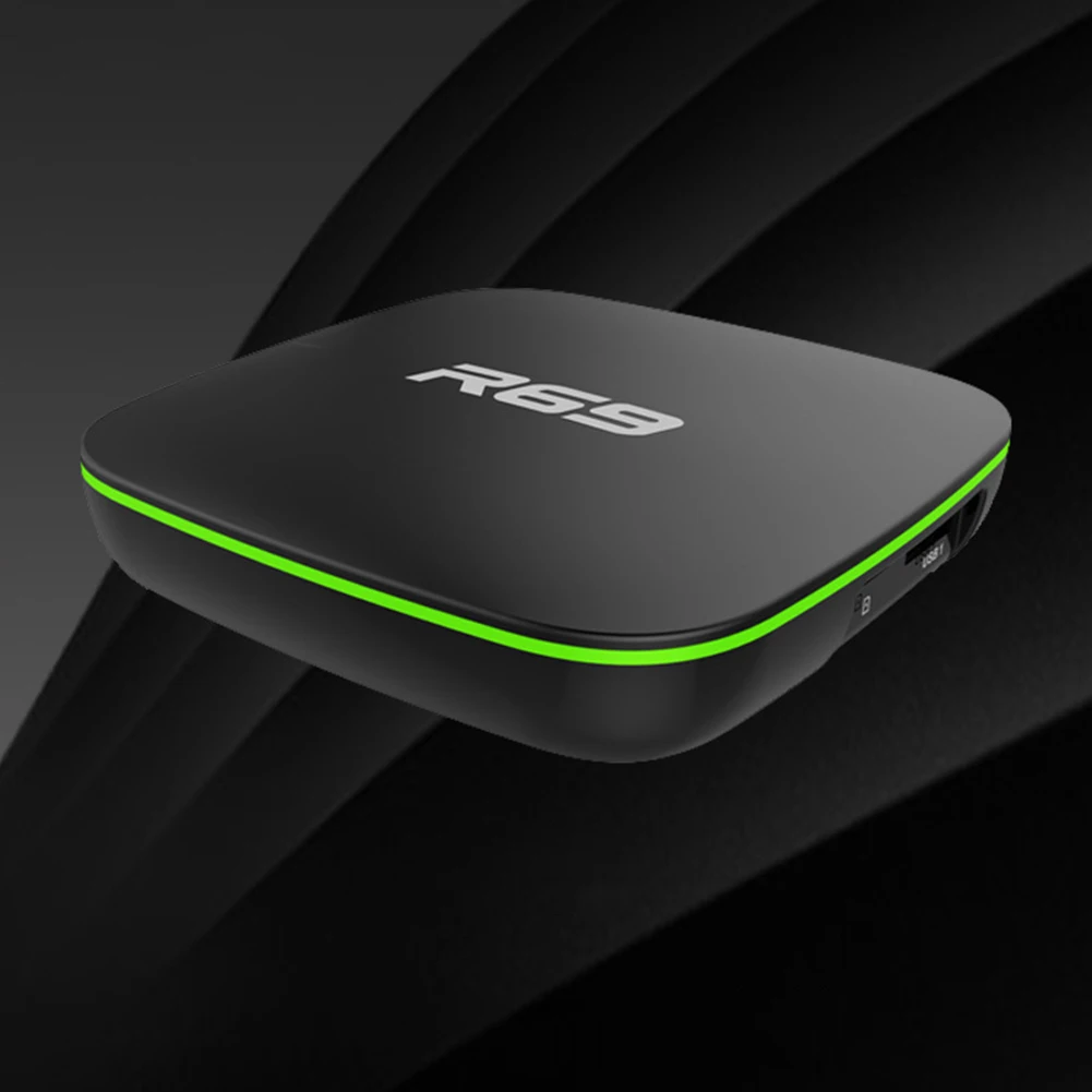 R69 2,4 ГГц WiFi Android ТВ приставка Android 7,1 Смарт ТВ приставка 2 Гб 16 Гб Amlogic S905W четырехъядерный ТВ приставка 1 ГБ 8 ГБ