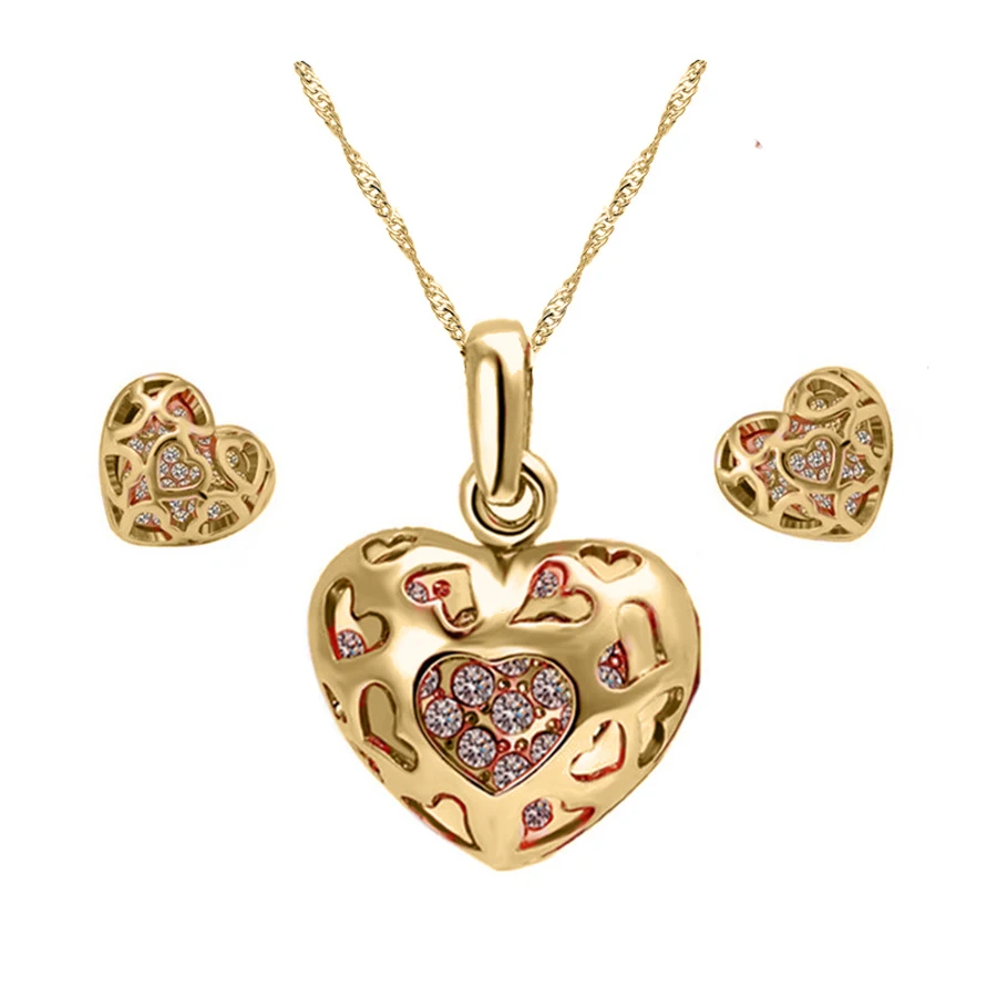 Wholesales Fashion Jewelry Rose gold color Crystal Trendy Crystal