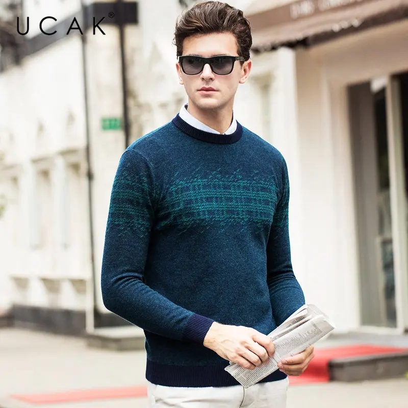 UCAK Brand Pure Merino Wool Sweater Men 2019 New Arrival Autumn Winter Soft Warm Pullover Men Knitwear Cashmere Pull Homme U3062 UCAK Brand Pure Merino Wool Sweater Men 2019 New Arrival Autumn Winter Soft Warm Pullover Men Knitwear Cashmere Pull Homme U3062