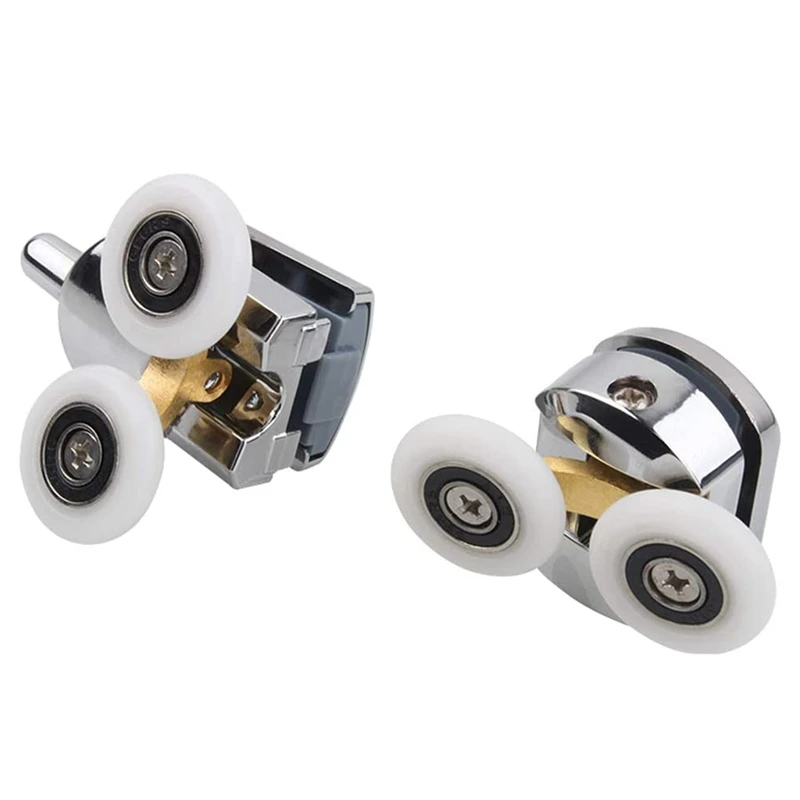 4Pcs 23mm Shower Door Rollers Sliding Shower Doors Wheels Replacement Roller Runner Wheel (2 Top & 2 Bottom ) 6