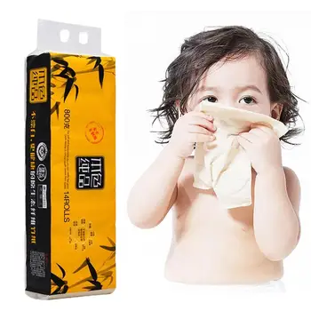 

14 Rolls Toilet Paper Soft Natural Wood Pulp Paper Towel For Bathroom Convenient To Use High Quality Quick Delivery Newer