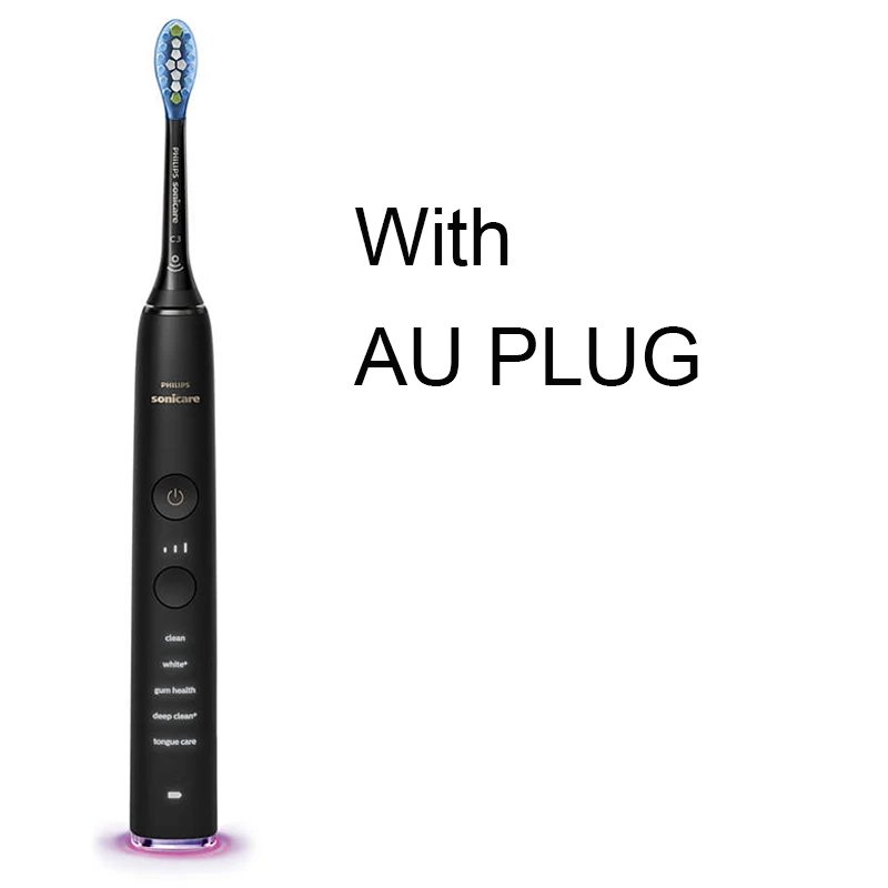 Philips умная звуковая зубная щетка Sonicare HX9924/12 Алмазная чистая Поддержка приложения с интеллектуальной головкой щетки зондирования 5 режимов - Цвет: HX9924 AU Plug