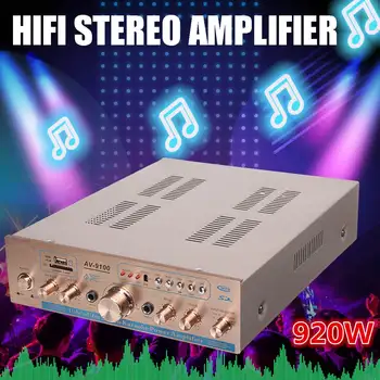 

920W 220V 5CH Car HiFi Power Amplifiers bluetooth 5.0 Stereo Home Theater Audio Digital Sound Amplifier With Remote Control