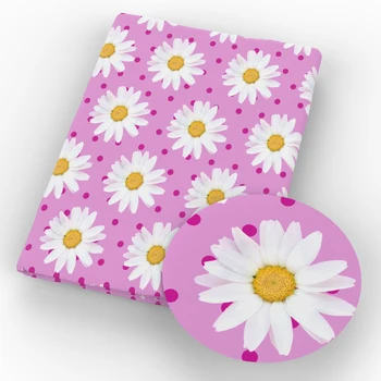 

50*150cm Flowers 4 Ways Stretch Double Brushed Poly Knit Fabric Sewing Bedding Quilting Craft Sewing Fabric ,c10718