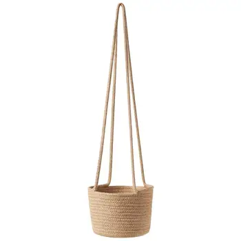 

1Pc Basket Creative Useful Cotton Hemp Occident Helpful Stylish Corded Cotton Basket Storage Blanket For Balcony Bedroom