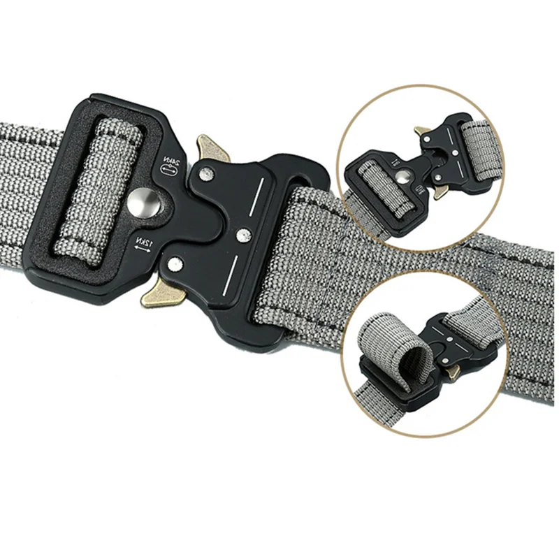 New Mens Tactical Belt Military Nylon Belt Outdoor multifunctional Training Belt Combat Belts Sturdy Waistband