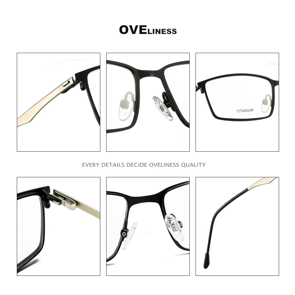 Оправа очков из титанового сплава для мужчин квадратные очки мужские