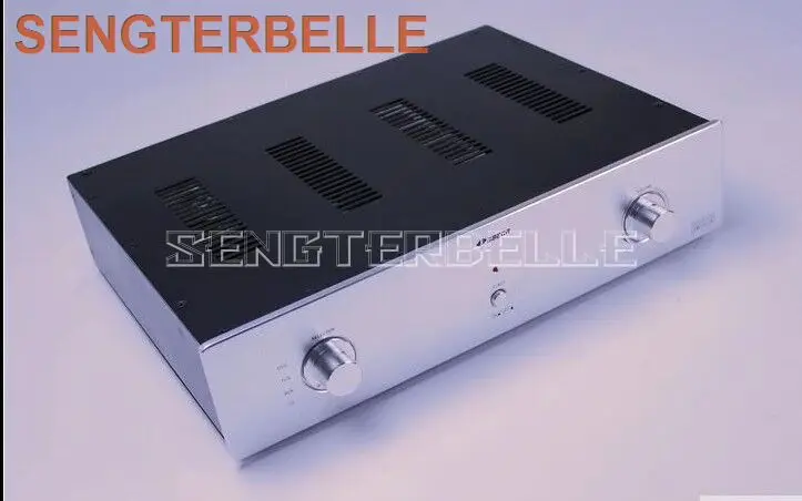 Silver QJ-4375 Полный алюминиевый усилитель мощности шасси/предварительно усилитель шасси/AMP чехол Корпус коробка DIY - Цвет: Silver