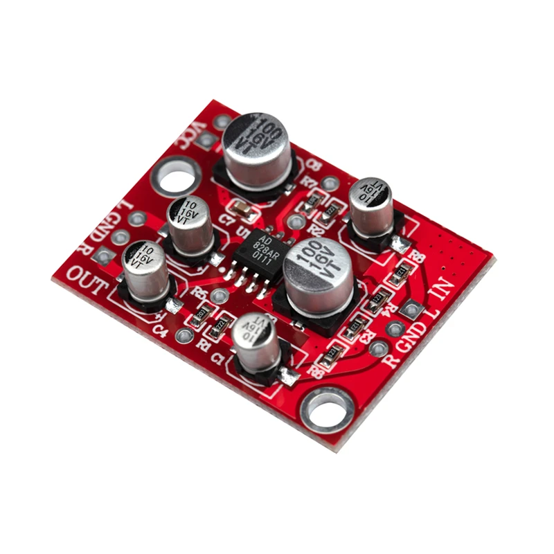 1 шт. DC 5V-15V 12V AD828 Стерео предусилитель Мощность усилитель плата усилителя модуль |
