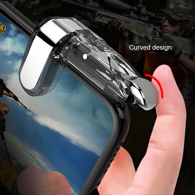 

KO3 Portable Gamepad Shoot Button Controller Shooting Mobile Phone 1pair for Samasung joysticks PUBG Gaming Trigger & holder