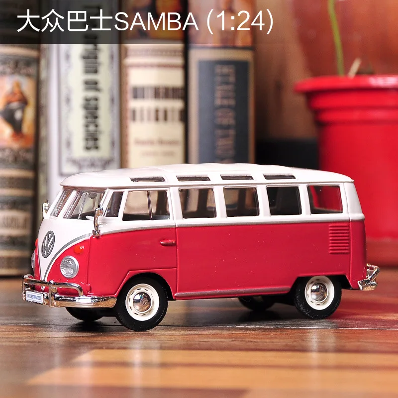 Maisto 1:24 Volkswagen Bus Samba популярная модель автомобиля из сплава литье под давлением модель автомобиля моделирование автомобиля украшение коллекция Подарочная игрушка - Цвет: SAMBA